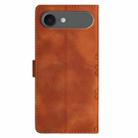 For iPhone 17 Air Cherry Blossom Butterfly Skin Feel Embossed PU Phone Case(Brown) - 3