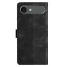 For iPhone 17 Air Cherry Blossom Butterfly Skin Feel Embossed PU Phone Case(Black) - 3