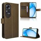 For OPPO A60 4G Diamond Texture Leather Phone Case(Brown) - 1