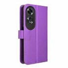 For OPPO A60 4G Diamond Texture Leather Phone Case(Purple) - 3