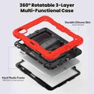 For iPad Pro 11 2024 Silicone Hybrid PC Tablet Case with Shoulder Strap(Red) - 2