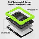 For iPad Pro 11 2024 Silicone Hybrid PC Tablet Case with Shoulder Strap(Black + Yellow Green) - 2