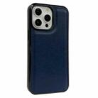 For iPhone 16 Pro Max Solid Color Metal Buckle Card Slots Bag Phone Case(Blue) - 2