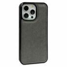 For iPhone 16 Pro Max Solid Color Metal Buckle Card Slots Bag Phone Case(Grey) - 2