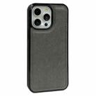 For iPhone 16 Pro Solid Color Metal Buckle Card Slots Bag Phone Case(Grey) - 2