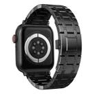 For Apple Watch SE 2023 44mm Modified Oak AP Titanium Alloy Watch Band(Black) - 1