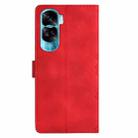 For Honor 90 Lite 5G Cherry Blossom Butterfly Skin Feel Embossed PU Phone Case(Red) - 3