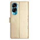 For Honor 90 Lite 5G Cherry Blossom Butterfly Skin Feel Embossed PU Phone Case(Gold) - 3