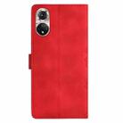 For Honor 50 Cherry Blossom Butterfly Skin Feel Embossed PU Phone Case(Red) - 3