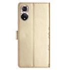 For Honor 50 Cherry Blossom Butterfly Skin Feel Embossed PU Phone Case(Gold) - 3