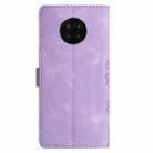 For Honor 50 Lite Cherry Blossom Butterfly Skin Feel Embossed PU Phone Case(Purple) - 3