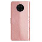 For Honor 50 Lite Cherry Blossom Butterfly Skin Feel Embossed PU Phone Case(Rose Gold) - 3