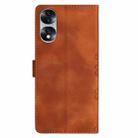For Honor 70 Cherry Blossom Butterfly Skin Feel Embossed PU Phone Case(Brown) - 3