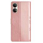 For Honor X7 Cherry Blossom Butterfly Skin Feel Embossed PU Phone Case(Rose Gold) - 3