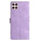 For Honor X8 / X30i Cherry Blossom Butterfly Skin Feel Embossed PU Phone Case(Purple) - 3