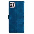 For Honor X8 / X30i Cherry Blossom Butterfly Skin Feel Embossed PU Phone Case(Blue) - 3