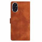 For Honor 200 Cherry Blossom Butterfly Skin Feel Embossed PU Phone Case(Brown) - 3