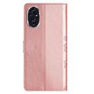 For Honor 200 Cherry Blossom Butterfly Skin Feel Embossed PU Phone Case(Rose Gold) - 3