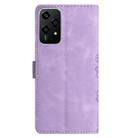 For Honor 200 Lite Global Cherry Blossom Butterfly Skin Feel Embossed PU Phone Case(Purple) - 3