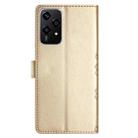 For Honor 200 Lite Global Cherry Blossom Butterfly Skin Feel Embossed PU Phone Case(Gold) - 3