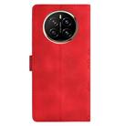 For Honor Magic7 Pro Cherry Blossom Butterfly Skin Feel Embossed PU Phone Case(Red) - 3