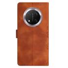 For Honor X9c Cherry Blossom Butterfly Skin Feel Embossed PU Phone Case(Brown) - 3