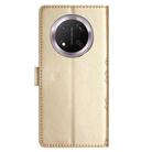 For Honor X9c Cherry Blossom Butterfly Skin Feel Embossed PU Phone Case(Gold) - 3