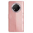 For Honor X9c Cherry Blossom Butterfly Skin Feel Embossed PU Phone Case(Rose Gold) - 3