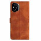 For Honor 400 Pro Global 160.8mm Cherry Blossom Butterfly Skin Feel Embossed PU Phone Case(Brown) - 3