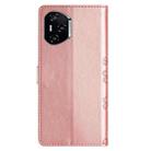 For Honor 400 Pro Global 160.8mm Cherry Blossom Butterfly Skin Feel Embossed PU Phone Case(Rose Gold) - 3