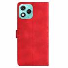 For Honor 400 Lite Global Cherry Blossom Butterfly Skin Feel Embossed PU Phone Case(Red) - 3