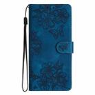 For Honor 400 Lite Global Cherry Blossom Butterfly Skin Feel Embossed PU Phone Case(Blue) - 2