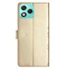 For Honor 400 Lite Global Cherry Blossom Butterfly Skin Feel Embossed PU Phone Case(Gold) - 3