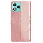 For Honor 400 Lite Global Cherry Blossom Butterfly Skin Feel Embossed PU Phone Case(Rose Gold) - 3
