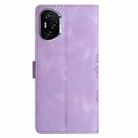 For Honor 400 Global 156.5mm Cherry Blossom Butterfly Skin Feel Embossed PU Phone Case(Purple) - 3