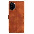 For Honor 400 Global 156.5mm Cherry Blossom Butterfly Skin Feel Embossed PU Phone Case(Brown) - 3