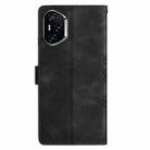 For Honor 400 Global 156.5mm Cherry Blossom Butterfly Skin Feel Embossed PU Phone Case(Black) - 3
