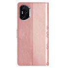 For Honor 400 Global 156.5mm Cherry Blossom Butterfly Skin Feel Embossed PU Phone Case(Rose Gold) - 3