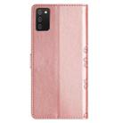 For Samsung Galaxy A02s / F02s 164mm Cherry Blossom Butterfly Skin Feel Embossed PU Phone Case(Rose Gold) - 3