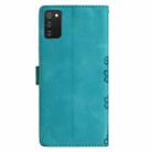 For Samsung Galaxy A02s EU Version Cherry Blossom Butterfly Skin Feel Embossed PU Phone Case(Green) - 3