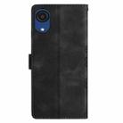 For Samsung Galaxy A03 Core Cherry Blossom Butterfly Skin Feel Embossed PU Phone Case(Black) - 3