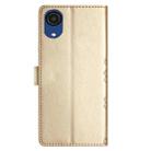 For Samsung Galaxy A03 Core Cherry Blossom Butterfly Skin Feel Embossed PU Phone Case(Gold) - 3