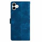 For Samsung Galaxy A04 Cherry Blossom Butterfly Skin Feel Embossed PU Phone Case(Blue) - 3