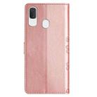 For Samsung Galaxy A20e Cherry Blossom Butterfly Skin Feel Embossed PU Phone Case(Rose Gold) - 3