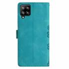For Samsung Galaxy A22 4G Cherry Blossom Butterfly Skin Feel Embossed PU Phone Case(Green) - 3