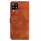 For Samsung Galaxy A22 4G Cherry Blossom Butterfly Skin Feel Embossed PU Phone Case(Brown) - 3