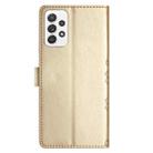 For Samsung Galaxy A23 5G Cherry Blossom Butterfly Skin Feel Embossed PU Phone Case(Gold) - 3