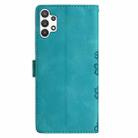 For Samsung Galaxy A32 5G Cherry Blossom Butterfly Skin Feel Embossed PU Phone Case(Green) - 3