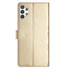 For Samsung Galaxy A32 5G Cherry Blossom Butterfly Skin Feel Embossed PU Phone Case(Gold) - 3