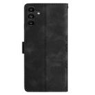 For Samsung Galaxy A34 5G Cherry Blossom Butterfly Skin Feel Embossed PU Phone Case(Black) - 3